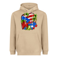 Mushroom puerto rico hearts Heavyweight Hoodie - NancyCooperArtShop