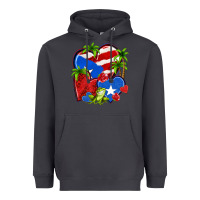 Smoke puerto rico hearts Heavyweight Hoodie - NancyCooperArtShop