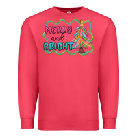 Cardinal merry and bright christmas tree Premium Sweatshirt - MaliasSmallBusiness