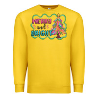 Lemon merry and bright christmas tree Premium Sweatshirt - MaliasSmallBusiness