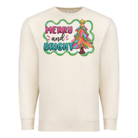 Merry And Bright Christmas Tree Premium Sweatshirt | Teevron