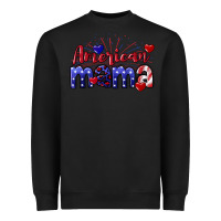 Black American Mama 4th of july Heavyweight Sweatshirt - CowGirlArtShop
