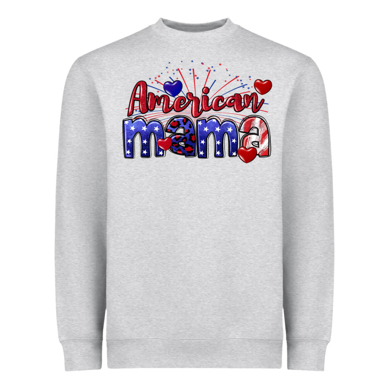 American Mama 4th Of July Heavyweight Sweatshirt by CowGirlArtShop | Teevron