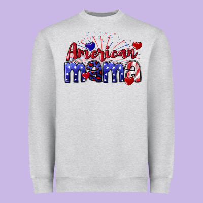 American Mama 4th Of July Heavyweight Sweatshirt Designed By Cowgirlartshop