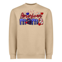 Mushroom American Mama 4th of july Heavyweight Sweatshirt - CowGirlArtShop