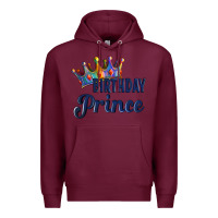Burgundy birthday prince Premium Hoodie - Artiststas