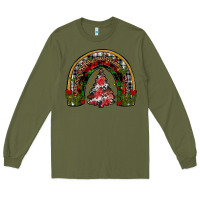 Army Green trees rainbow Long Sleeve Tee - JahusDesignShop
