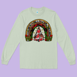 Trees Rainbow Long Sleeve Tee Designed By Jahusdesignshop