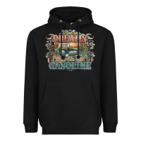 Black runs on dreams and gasoline truck western Heavyweight Hoodie - NancyCooperArtShop