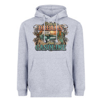 Heather Grey runs on dreams and gasoline truck western Heavyweight Hoodie - NancyCooperArtShop
