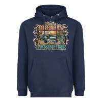 Navy runs on dreams and gasoline truck western Heavyweight Hoodie - NancyCooperArtShop