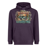 Plum runs on dreams and gasoline truck western Heavyweight Hoodie - NancyCooperArtShop