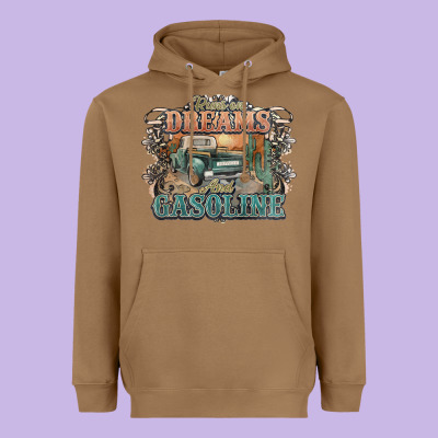 Runs On Dreams And Gasoline Truck Western Heavyweight Hoodie Designed By Nancycooperartshop