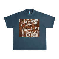 Midnight Navy brown cowhide Urban Heavy Tee - BarkalooDesign
