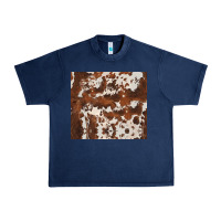 Navy brown cowhide Urban Heavy Tee - BarkalooDesign