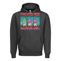 Charcoal Heather easter gnomes Zipper Hoodie - Jasminsmagicworld