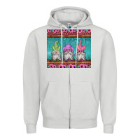 Dove Grey easter gnomes Zipper Hoodie - Jasminsmagicworld