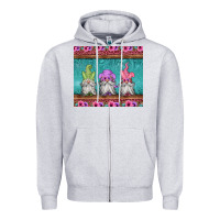 Heather Grey easter gnomes Zipper Hoodie - Jasminsmagicworld