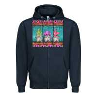 Navy easter gnomes Zipper Hoodie - Jasminsmagicworld