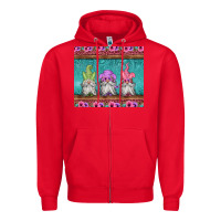 Red easter gnomes Zipper Hoodie - Jasminsmagicworld