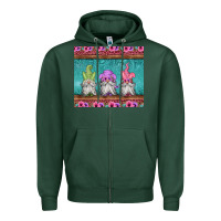 Sports Green easter gnomes Zipper Hoodie - Jasminsmagicworld