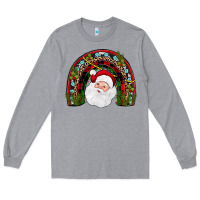 Heather Grey santa rainbow Long Sleeve Tee - JahusDesignShop