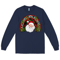 Navy santa rainbow Long Sleeve Tee - JahusDesignShop