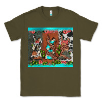 Army Green easter bunny's leopard cowhide cactus Classic Tee - JahusDesignShop