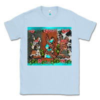Dusty Blue easter bunny's leopard cowhide cactus Classic Tee - JahusDesignShop