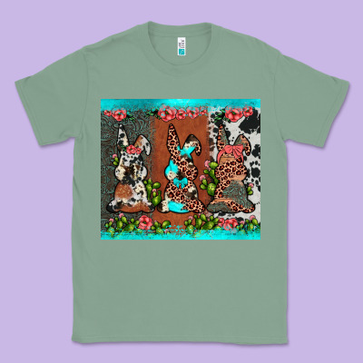 Easter Bunny's Leopard Cowhide Cactus Classic Tee Designed By Jahusdesignshop