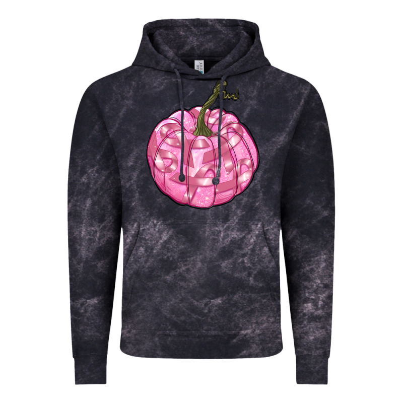 Pink Pumpkin With Breast Cancer Ribbons Vintage Hoodie by RanaPortraitStore | Teevron