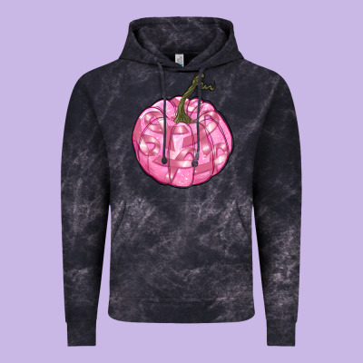 Pink Pumpkin With Breast Cancer Ribbons Vintage Hoodie Designed By Ranaportraitstore