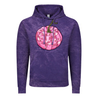 Cloud Purple pink pumpkin with breast cancer ribbons Vintage Hoodie - RanaPortraitStore