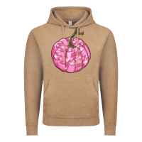 Vintage Coffee pink pumpkin with breast cancer ribbons Vintage Hoodie - RanaPortraitStore