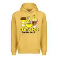 Antique Gold deafness awareness coffee cups Premium Hoodie - Artiststas
