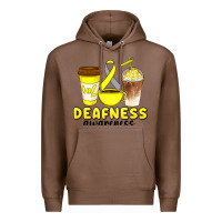 Chestnut deafness awareness coffee cups Premium Hoodie - Artiststas