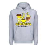 Heather Grey deafness awareness coffee cups Premium Hoodie - Artiststas