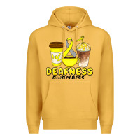 Mustard deafness awareness coffee cups Premium Hoodie - Artiststas