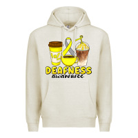 Oatmeal Heather deafness awareness coffee cups Premium Hoodie - Artiststas