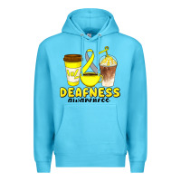 Ocean Blue deafness awareness coffee cups Premium Hoodie - Artiststas