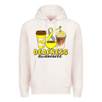 Pale Pink deafness awareness coffee cups Premium Hoodie - Artiststas