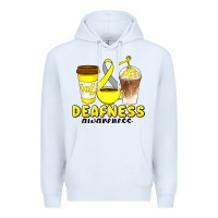 White deafness awareness coffee cups Premium Hoodie - Artiststas