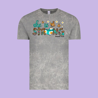 She Is Strong Vintage Tee Designed By Hra Design Shop