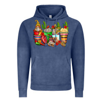 Vintage Denim mexican gnomes coffee cups Vintage Hoodie - Zillion Design Studio