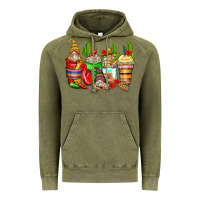 Vintage Olive mexican gnomes coffee cups Vintage Hoodie - Zillion Design Studio