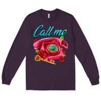 Plum call me roses and pink telephone Long Sleeve Tee - AdoDesignShop