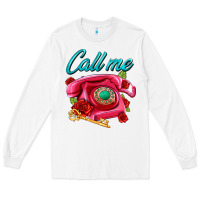 White call me roses and pink telephone Long Sleeve Tee - AdoDesignShop