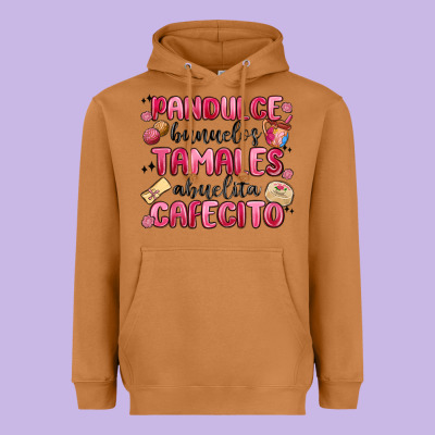 Pandulce Bunuelos Tamales Abuelita Cafecito Heavyweight Hoodie Designed By Maliassmallbusiness