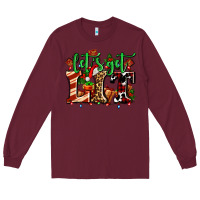 Burgundy lets get lit with Christmas Long Sleeve Tee - AdoDesignShop