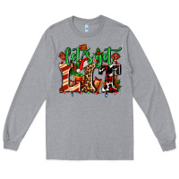 Heather Grey lets get lit with Christmas Long Sleeve Tee - AdoDesignShop